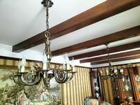 Lampa wisząca żyrandlon mosiężny świecznik
