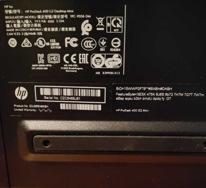 Komputer HP ProDesk 400 G2 Mini