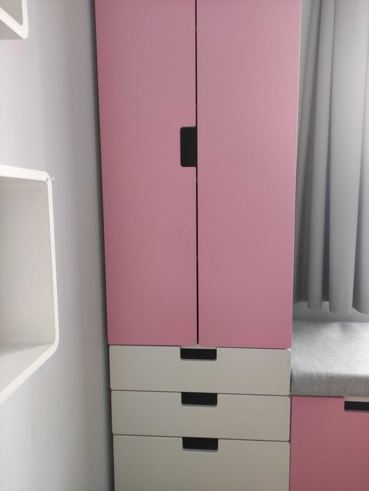 Zestaw mebli Ikea Stuva (szafa, ławki z szufladami) + siedzisko