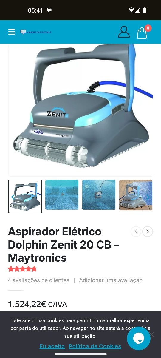 Aspirador de piscina Maytronics Zenit Dolphin