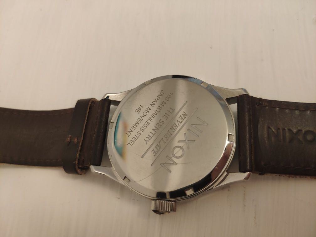 Часи чоловічі nixon sentry leather 40mm