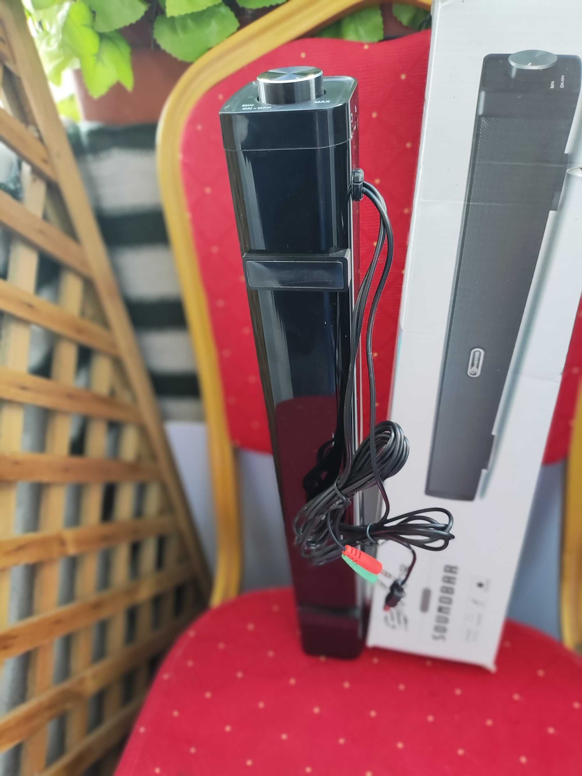 Soundbar Głośnik Czarny Eviotor do Telewizora TV Komputera Laptopa MP3