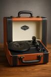Stylowy gramofon w formie retro walizki – NOWY