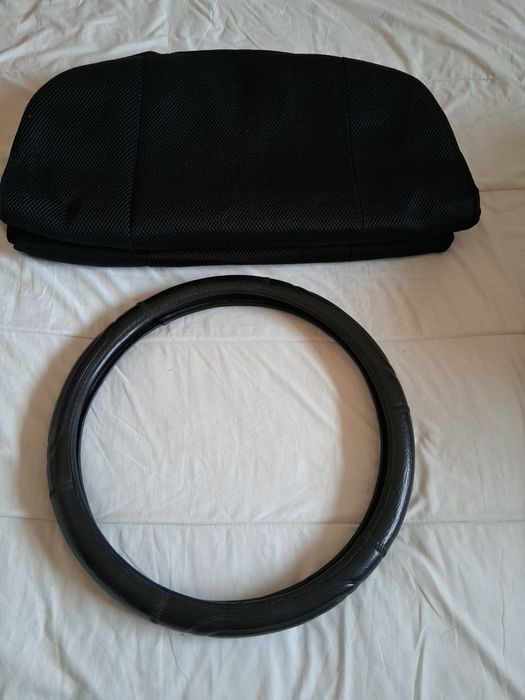 Cobertura de Volante + Capa dos 2 Bancos Dianteiros Auto