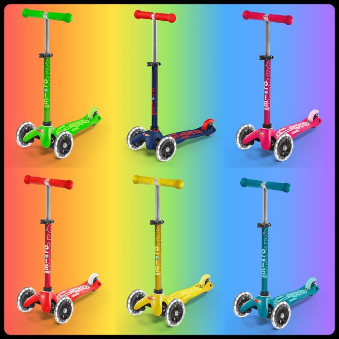 Дитячий самокат Mini Micro Deluxe LED з колесами що світяться