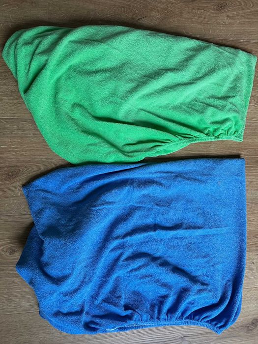 Prześcieradła frotte 70x140, stan bdb, żywe kolory