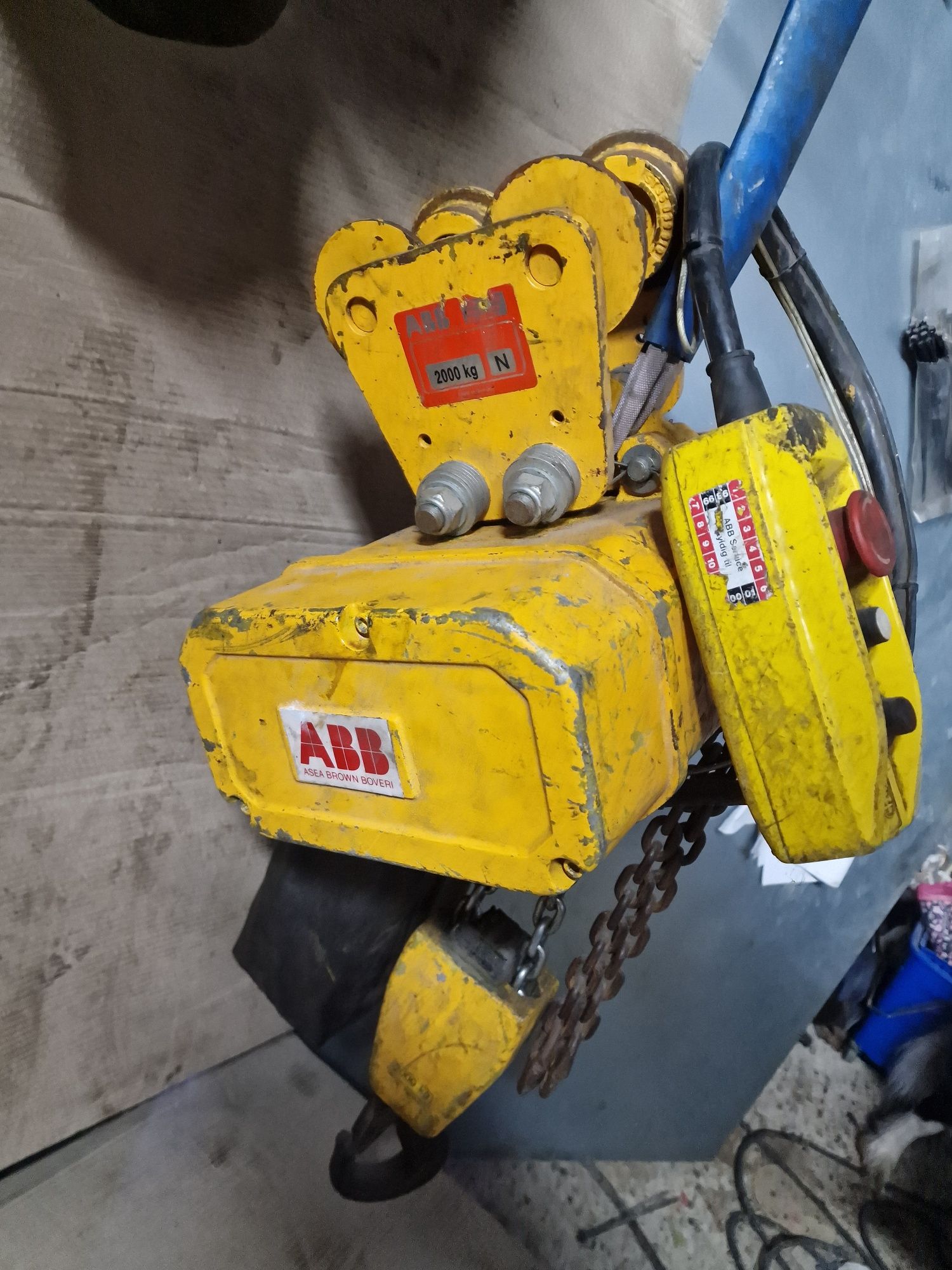 Wciągarka elektryczna 2 t ABB suwnica wciągarka
