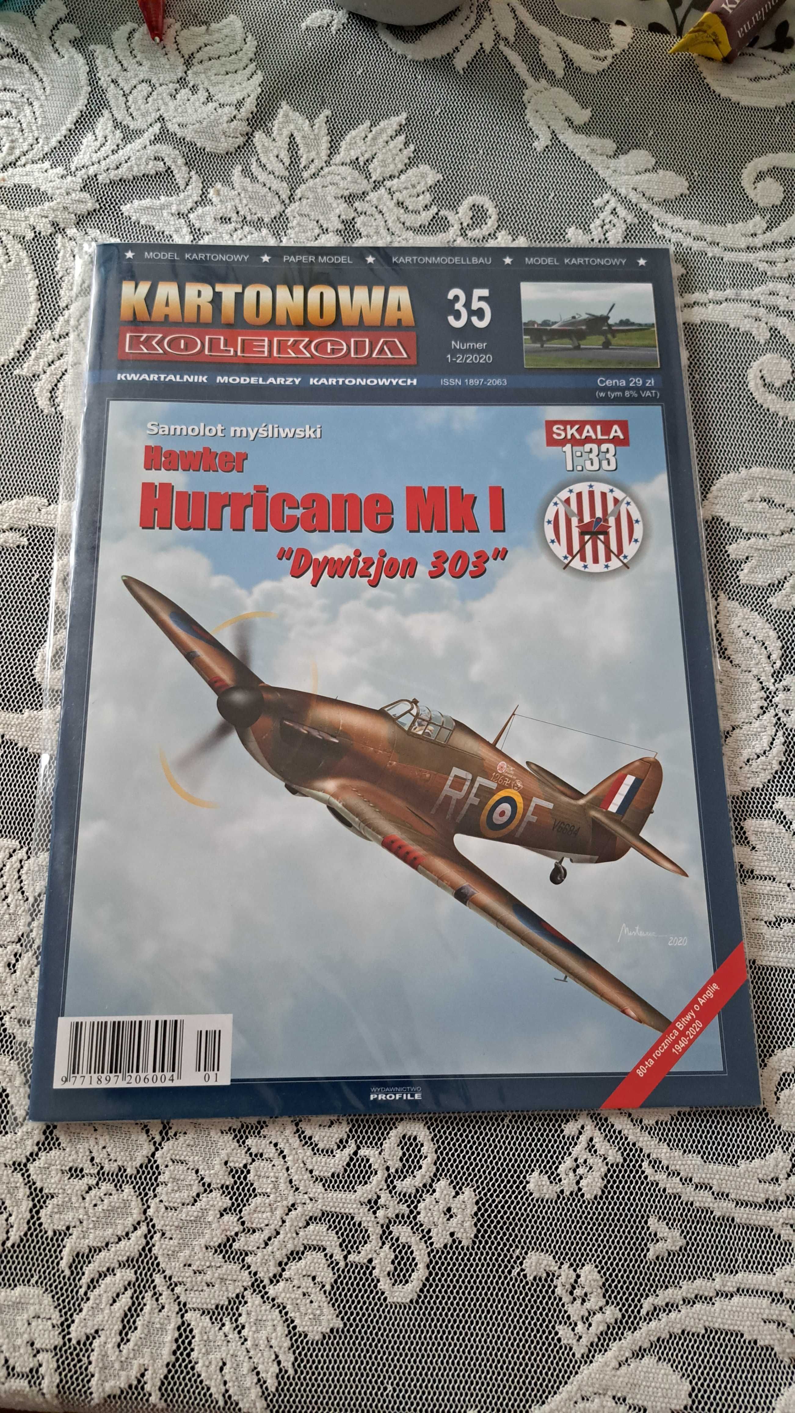 Model kartonowy hurricane Mk I