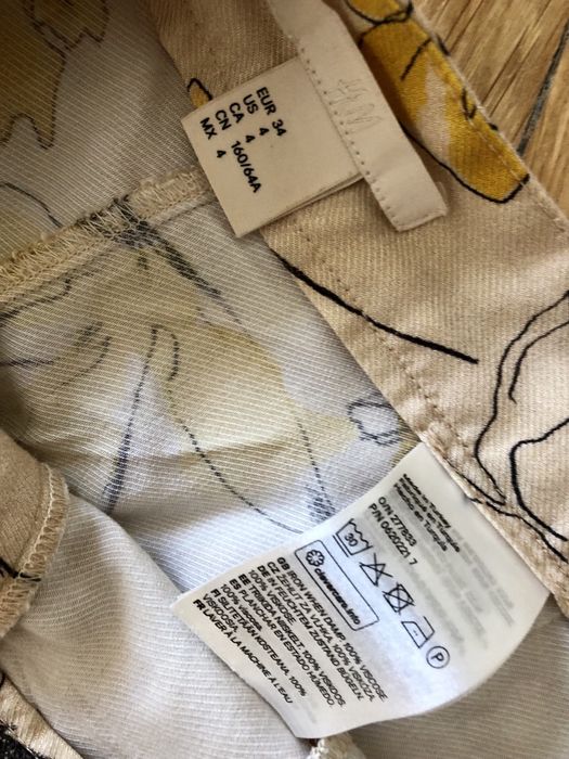 Spodnie letnie H&M Premium roz.34 kwiaty
