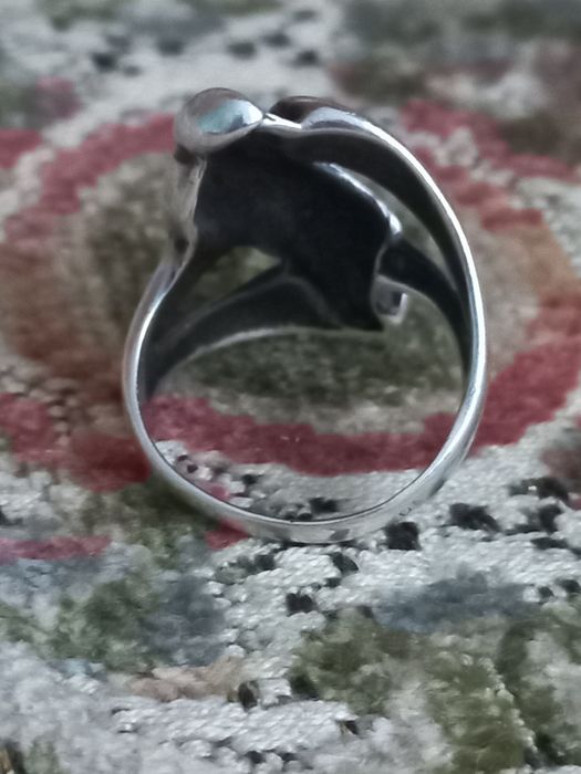 Stare srebro polskie sygnowane pierścionek z czasów PRL-u