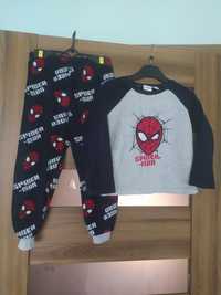 Piżama komplet bluza spodnie Spiderman polarowa pluszowa 110