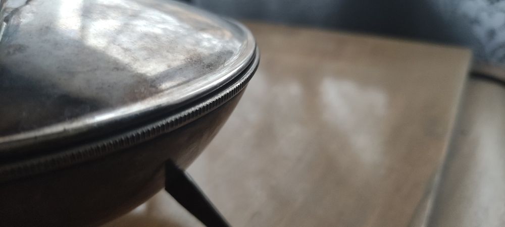 Warmet ufo cukiernica PRL stara srebrna srebro lata 60