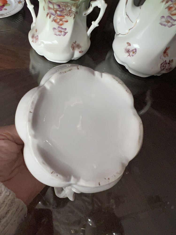 Porcelana serwis secesja środek stołu Stary Śląsk XIX wiek