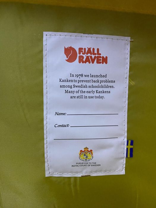 Mochila Fjällräven Kanken amarela nova