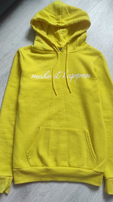 Жовте худі, реглан на флісі, худі на флісі