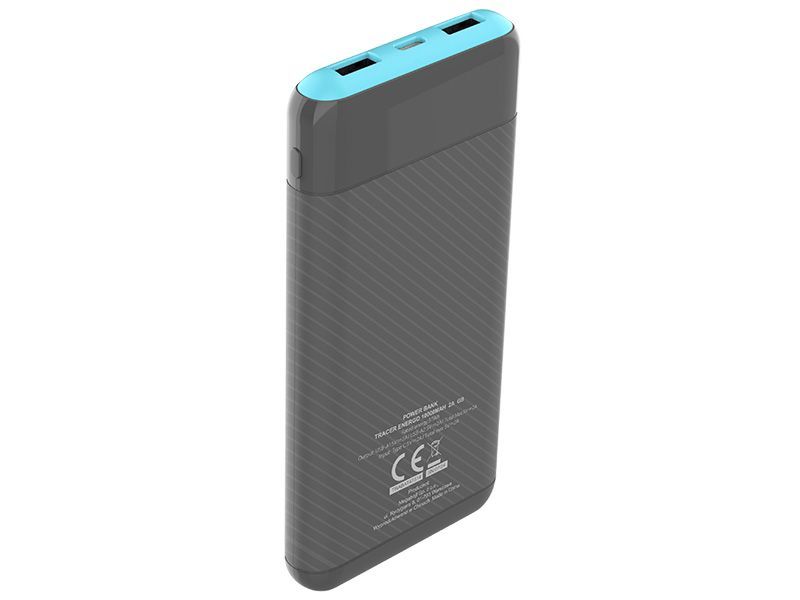 Powerbank Tracer EnerGo 10000mAh Szary/Niebieski
