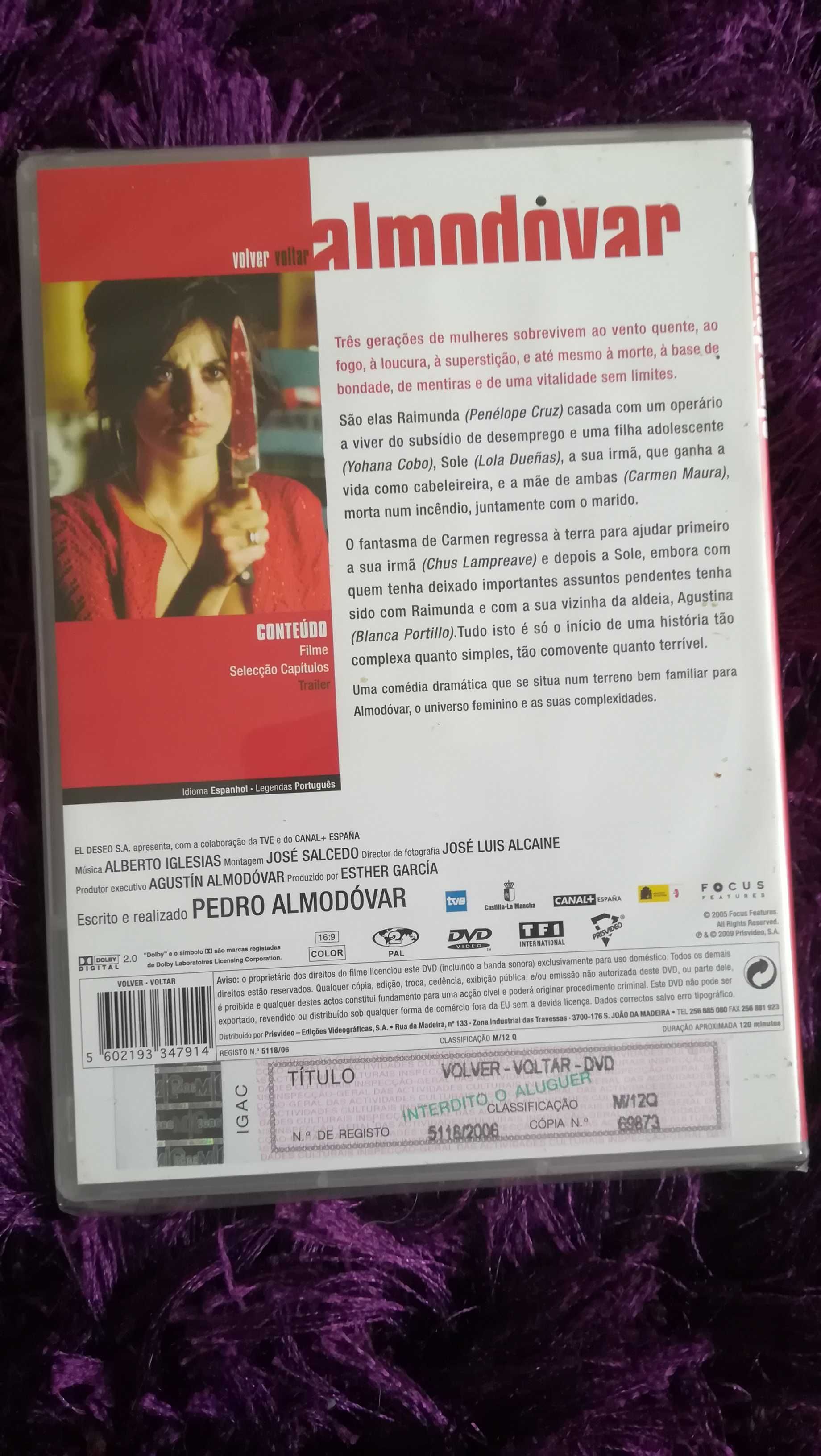 Volver - Pedro Almodóvar - novo selado