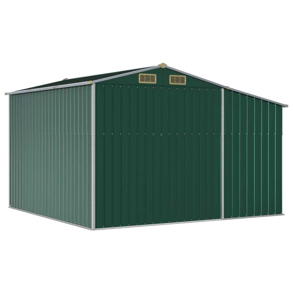 Abrigo de Jardim em Aço Galvanizado 277x279x179 cm Verde
