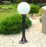 Lampa ogrodowa klosz kula fi 25 wys 85 cm,lampy ogrodowe Rondo
