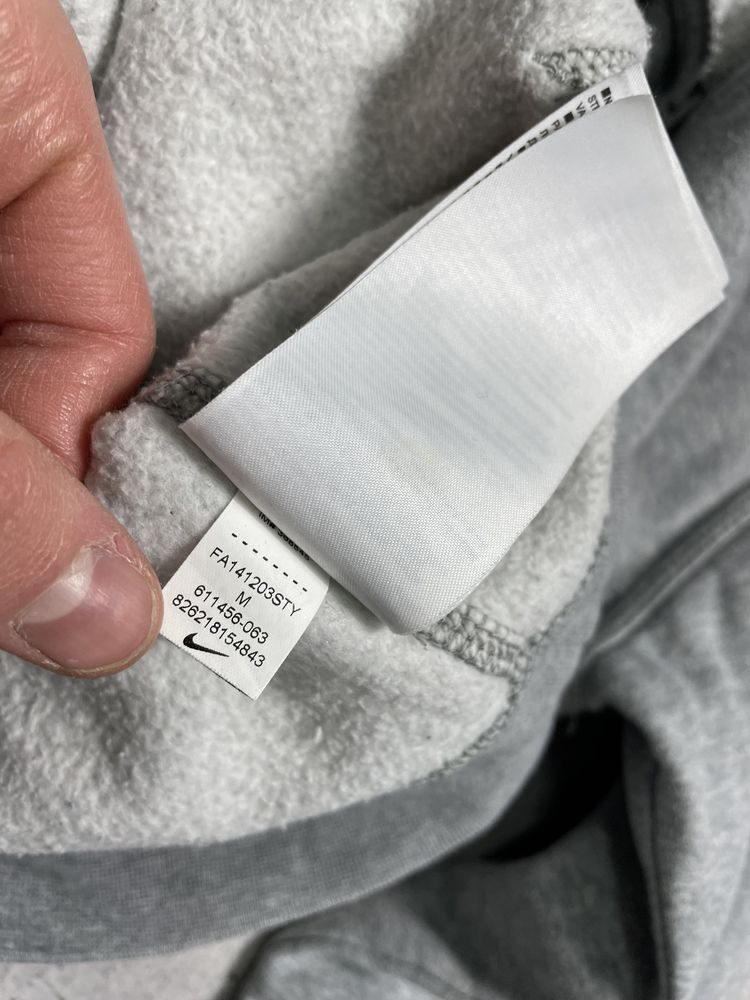 Мужская Серая Кофта Зип Худи Nike NSW Tech Fleece Оригинал S-M Drill