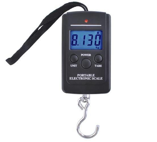 PODŚWIELANY+  BLOKADA WYNIKU - Waga bagażowa LED - 40kg hakowy