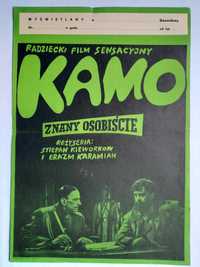 Plakat filmowy Kamo znany osobiście 1958