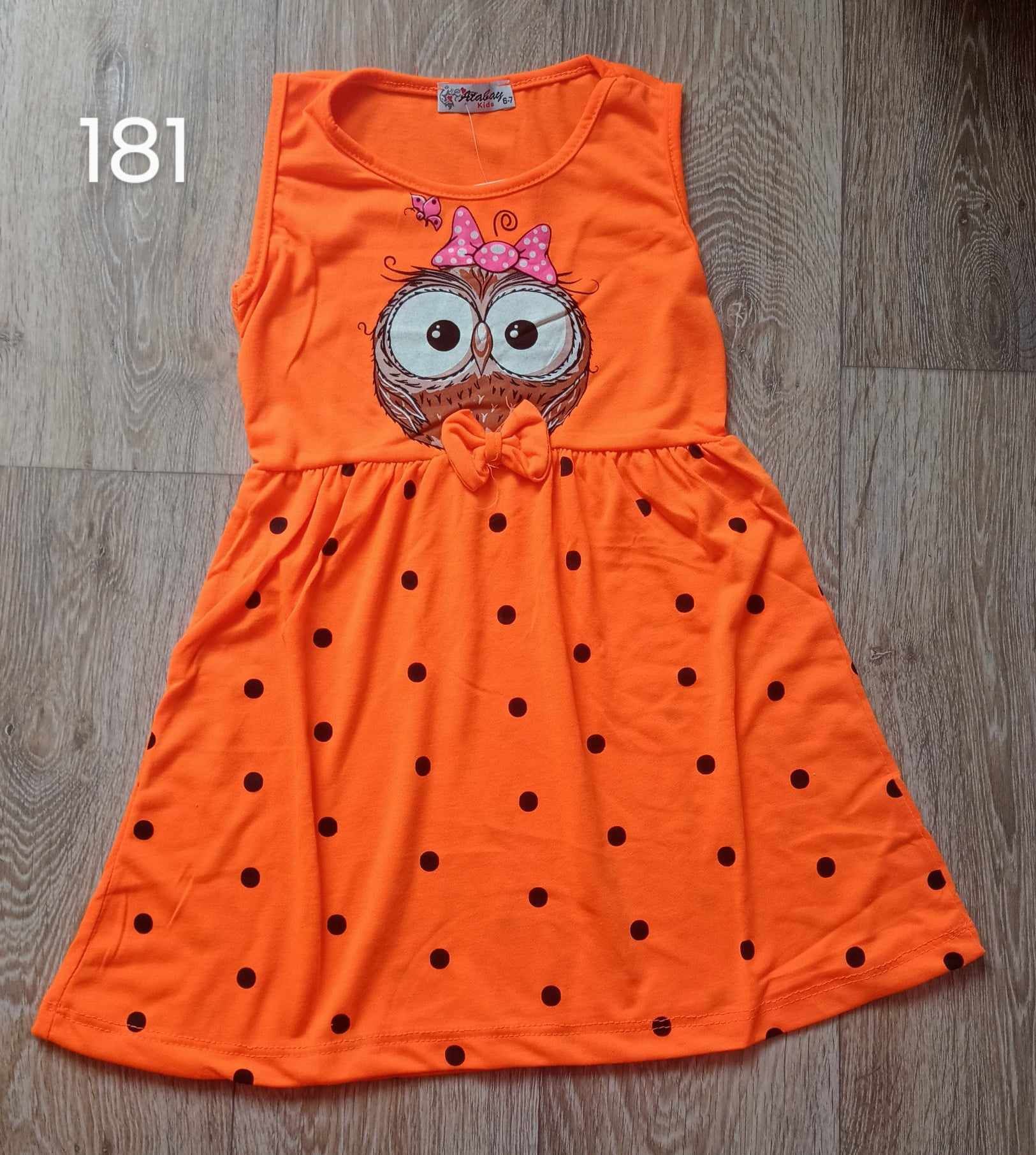 Sukienka 116 neonowy pomarańcz