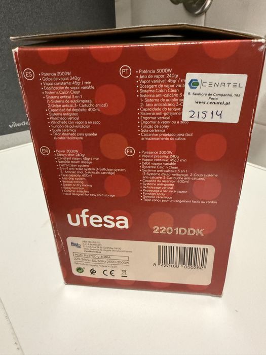 Ferro a Vapor Ufesa VP3700 Novo em caixa