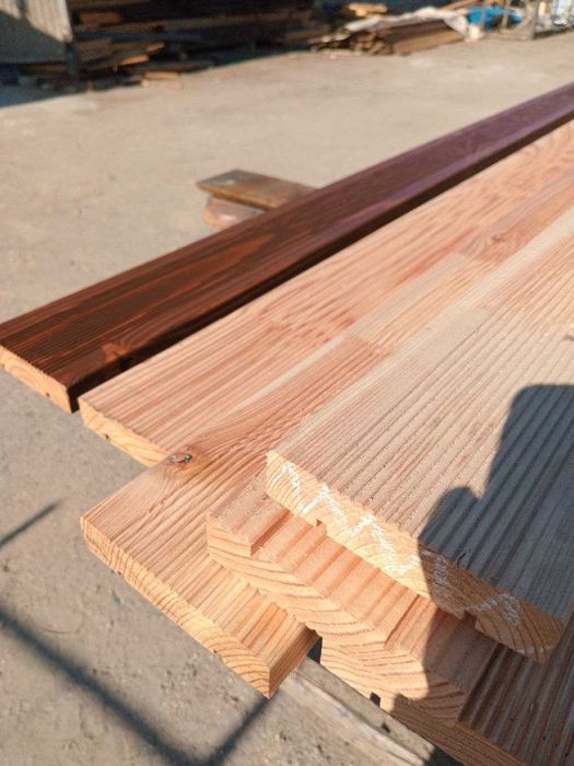 Терасна дошка, Імітація бруса, Дошка з модрини