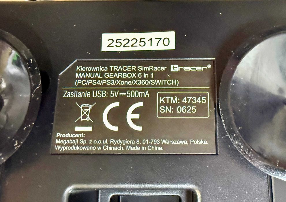 Kierownica TRACER SimRacer6in1 PC/PS3/PS4/XBOX360/XBOXone/Switch Raków