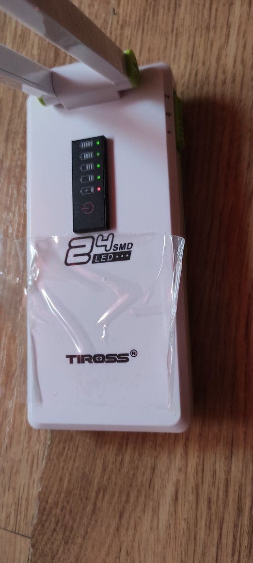 Lampka tiross ts 53 ulepszona li-ion bateria 3000mAh, ładowarka usb ty