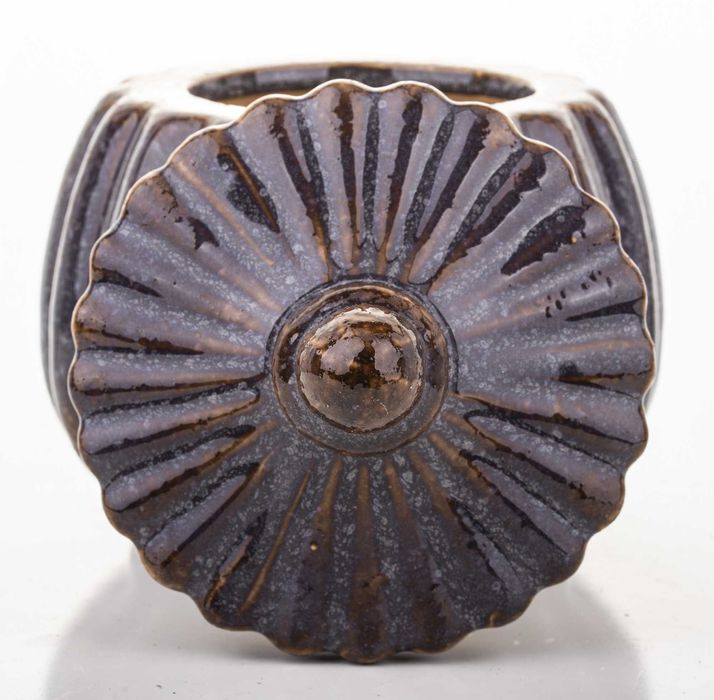 Pojemnik dekoracyjny 18x13x13 cm fioletowo-brązowy