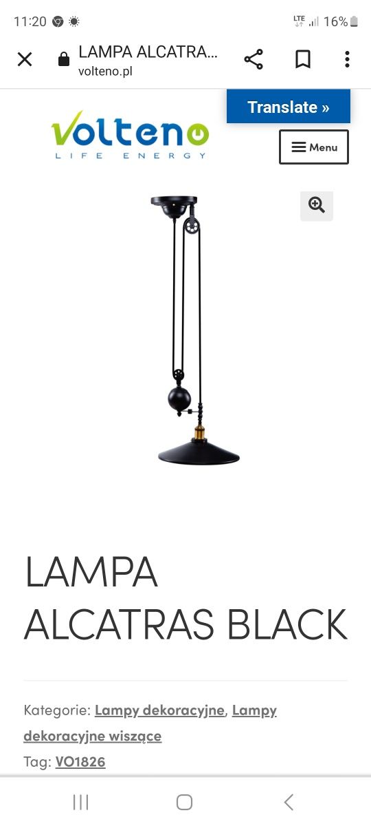 Lampa sufitowa Alcatras czarna