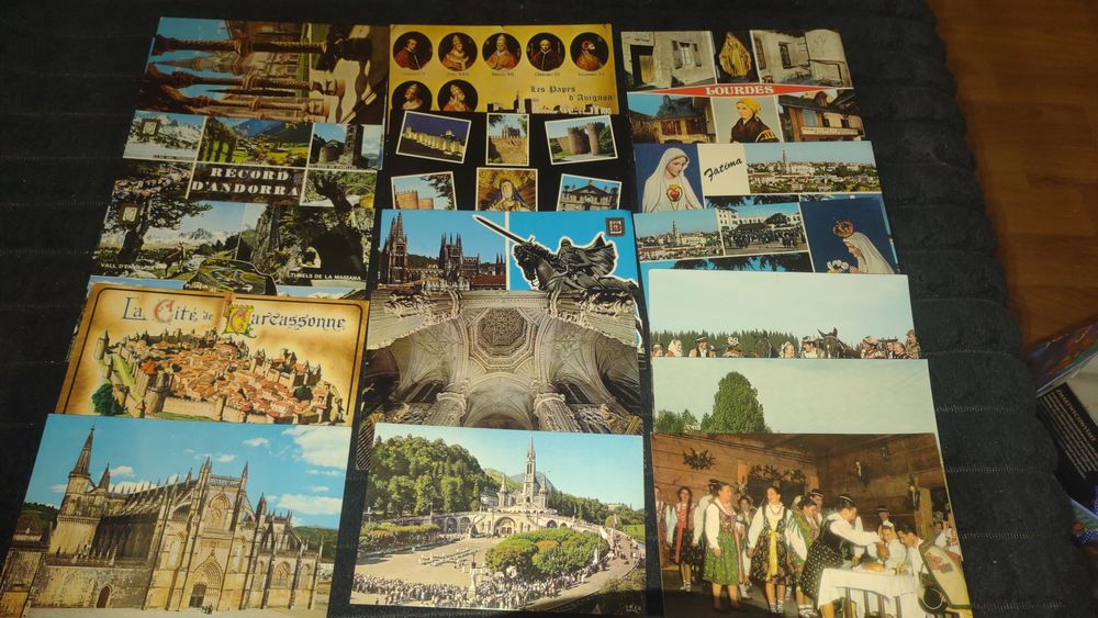 120 sztuk Pocztówka Widokówki Zdjęcia Rzym Fatima Barcelona Praga