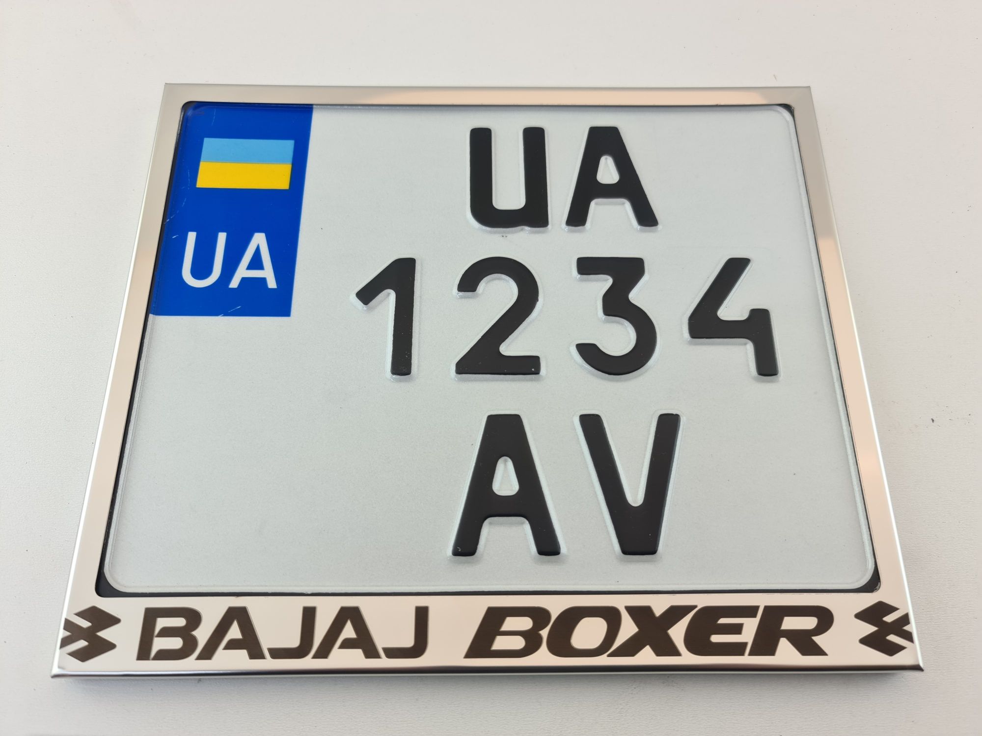 Bajaj BOXER рамка для мото номера Украины подномерник мотоцикл баджадж