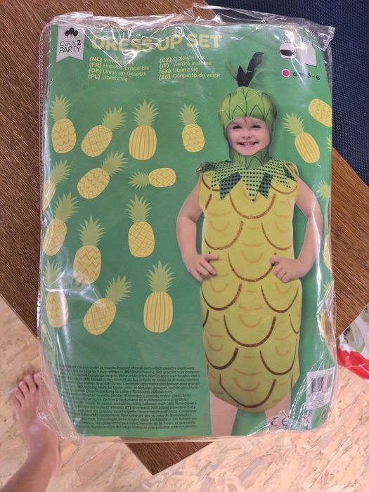 Nowe przebranie 104 110 stroj karnawałowy 116 122 ananas