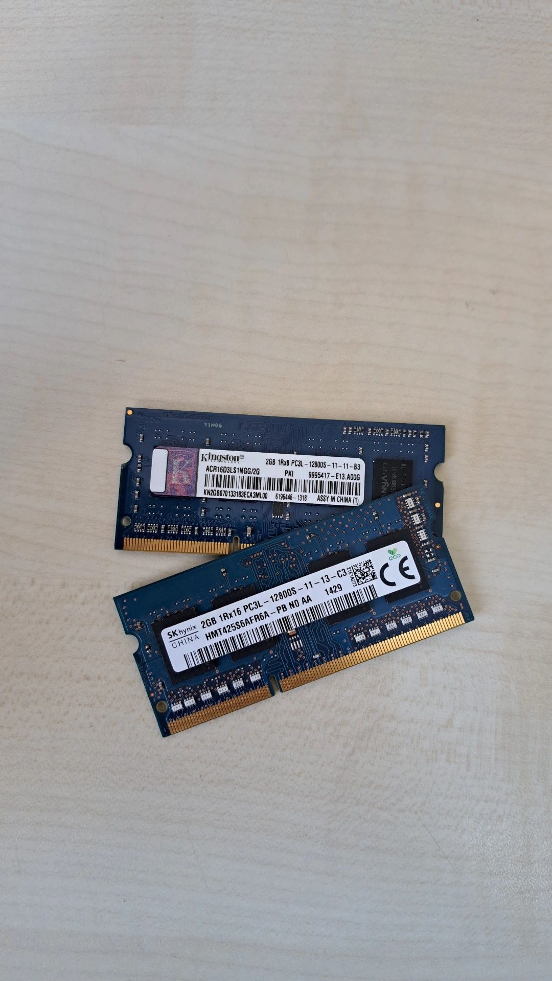 Оперативная память (ОЗУ, RAM) Hynix, Kingston SODIMM DDR3L 4GB 1600Mhz