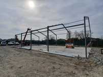 Konstrukcja hali 12x20, 240m2, Konstrukcja ocynkowana, Hale stalowe,