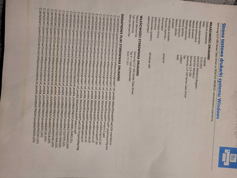 Drukarka kolorowa laserowa SAMSUNG CLP-300 + zapas tonerów