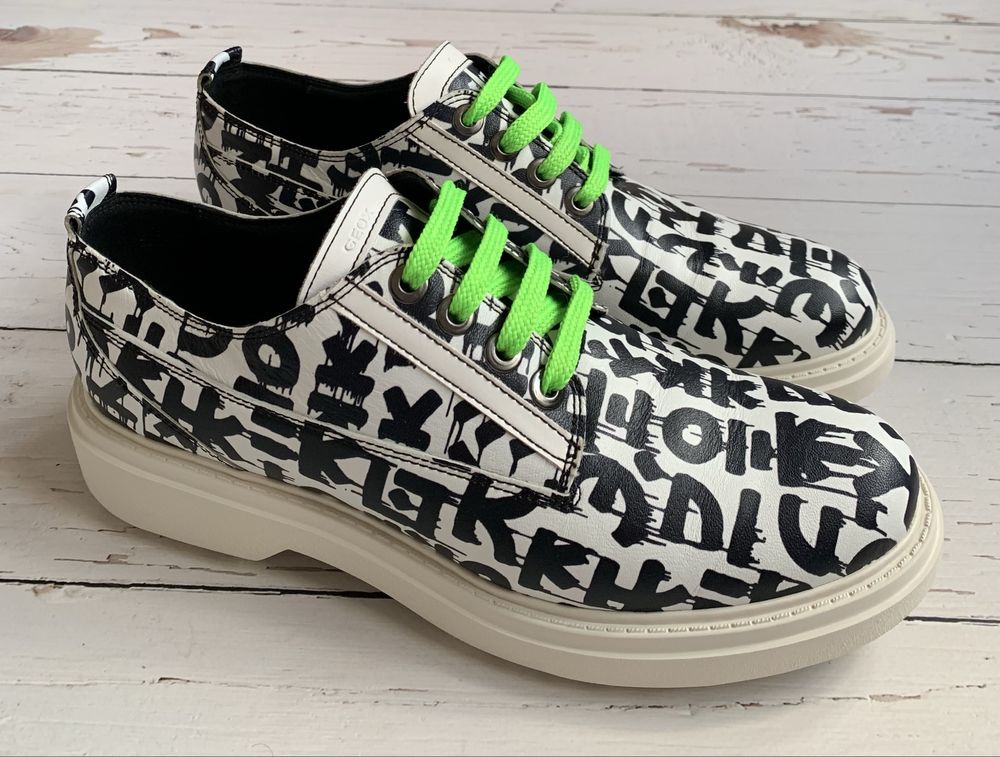 Damskie Sneakersy Geox x Raul 33 Graffiti 39 Skóra Uniakt Nowe !