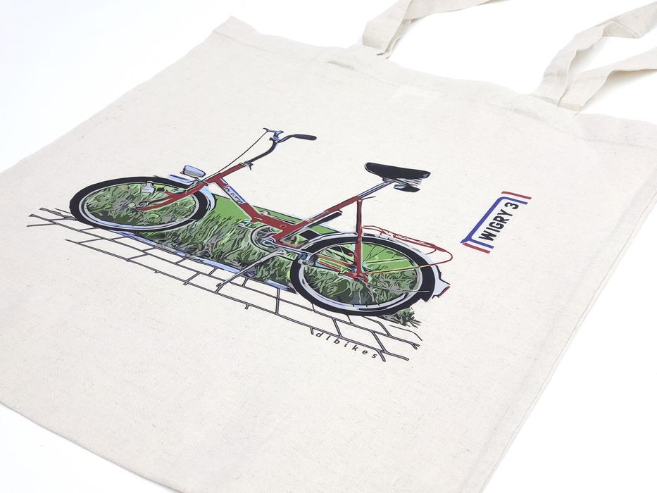 Torba zakupowa Romet Wigry 3 PRL 100% bawełna ORYGINAŁ DLBIKES