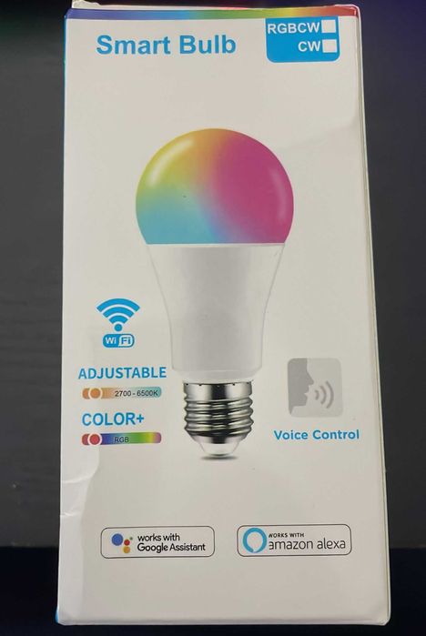 Lâmpada Wifi RGB E27 15W (Smart) - Alexa/Google Assistant