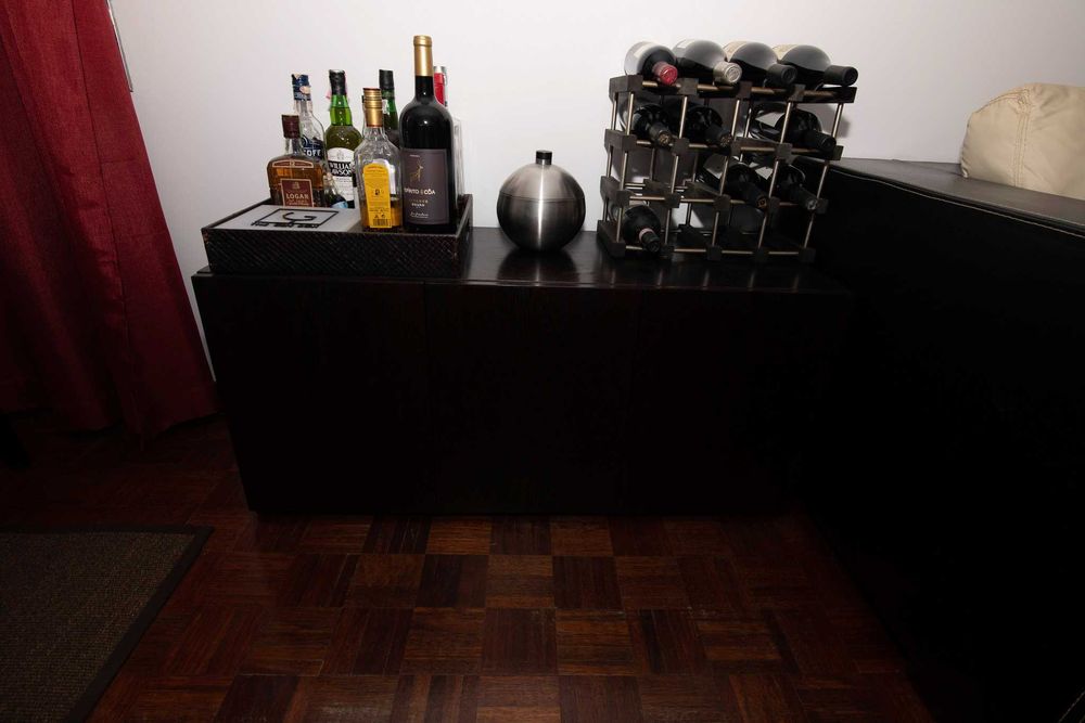 Sala, conjunto completo de móveis e sofá