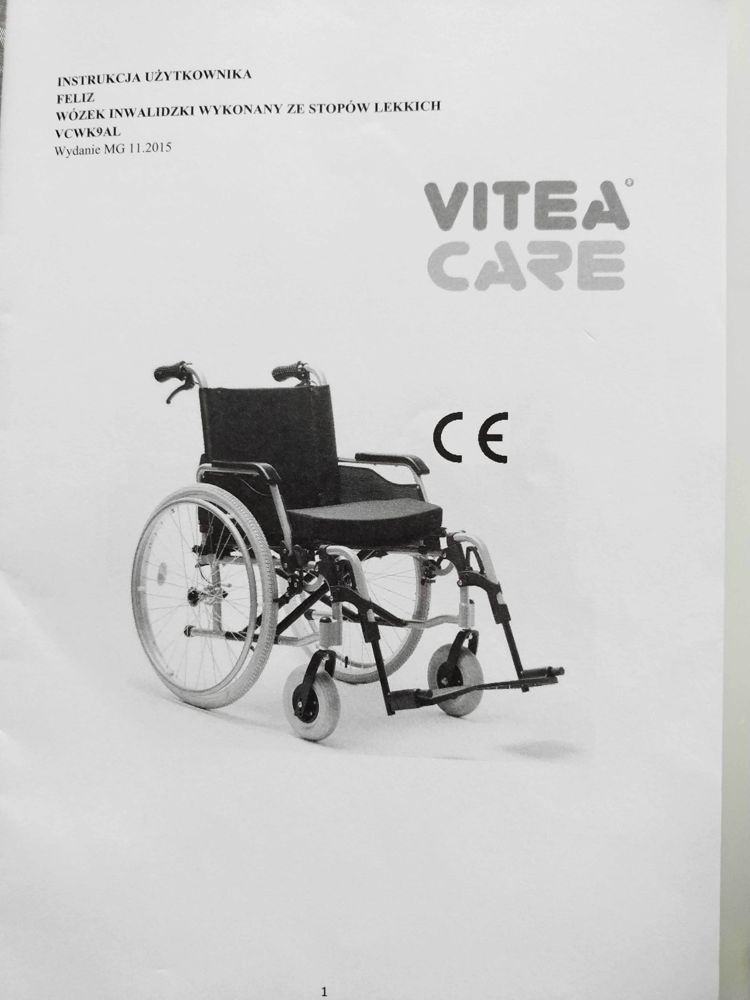 Wózek inwalidzki VITEA CARE aluminium