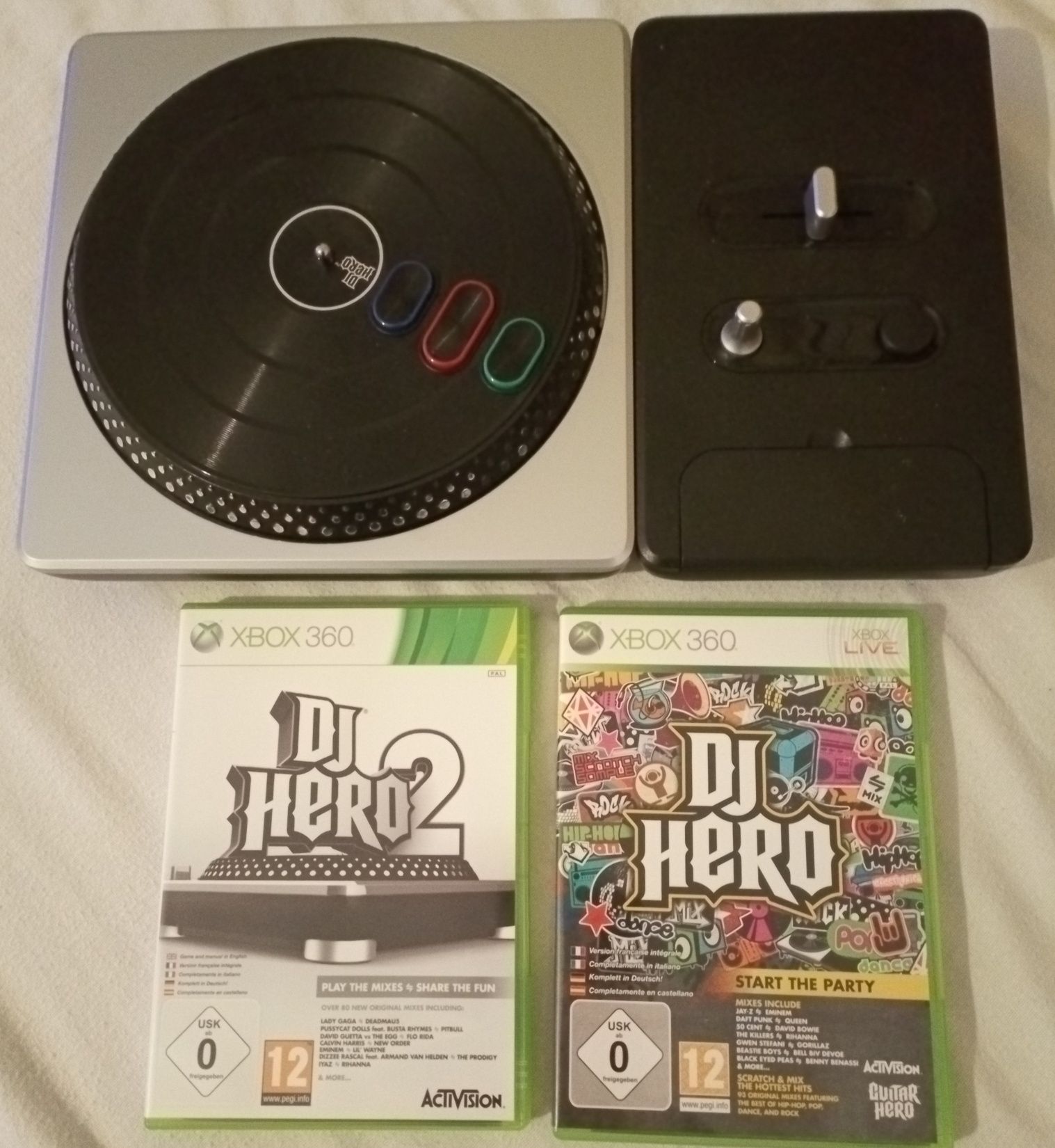 X Box 360 DJ Hero 1 & 2