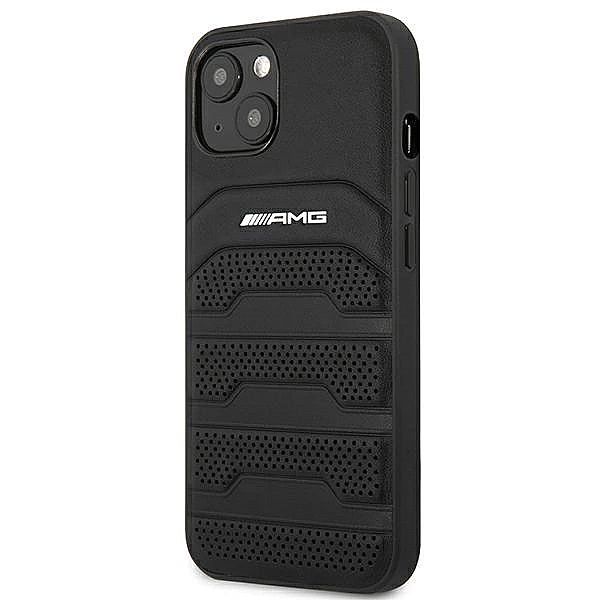 Etui AMG Leather Debossed Lines na iPhone 14 Plus - czarne
