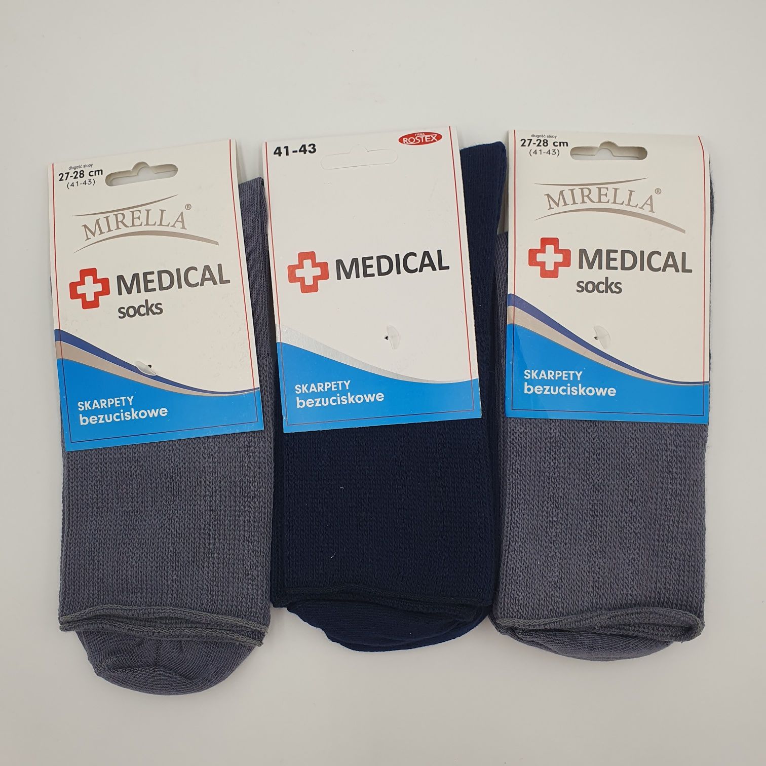 Skarpetki bezuciskowe medyczne medical 41-43 bawełniane bawełna