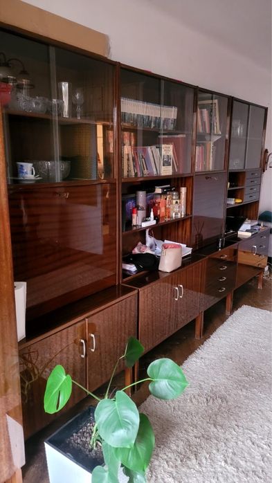 Meble PRL Wyszków komplet + stół mahoń połysk Warszawa Wola