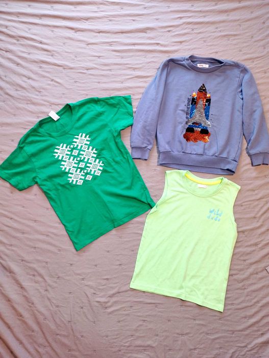 Mega paka ubrań dla chłopca 122 Minionki