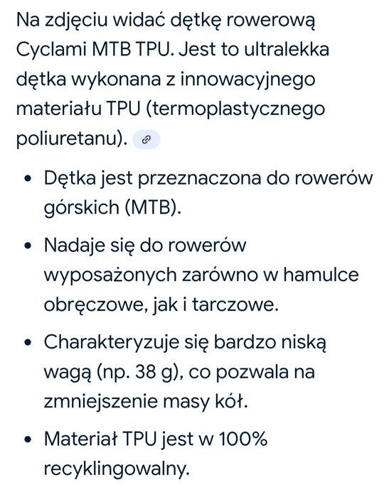Dętka rowerowa Cyclami  rozmiar 29